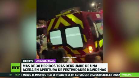 Brasil: Más de 30 heridos al derrumbarse una acera en la apertura de las festividades navideñas