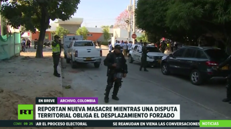 Reportan en Colombia una nueva masacre y desplazamientos forzados por una disputa territorial