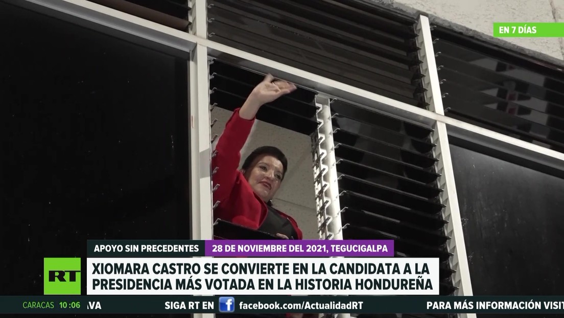 Xiomara Castro se convierte en la candidata presidencial más votada en la historia de Honduras
