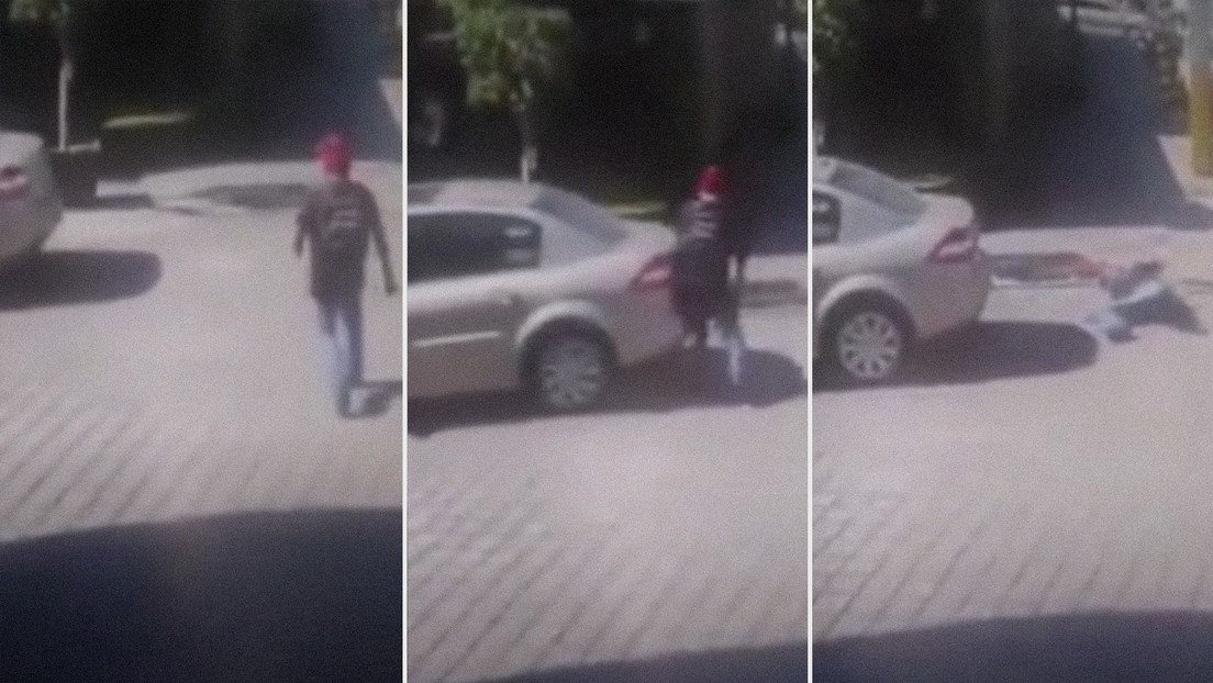 Un hombre finge ser atropellado para extorsionar a una conductora (VIDEO)