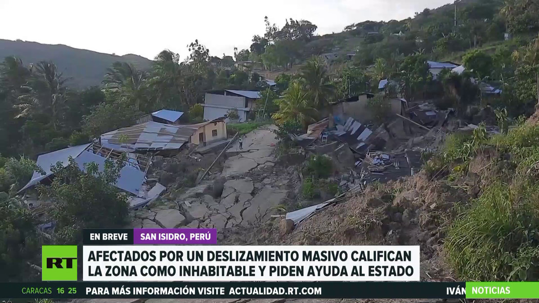 Afectados por un deslizamiento en Perú califican la zona como inhabitable y piden ayuda al Estado