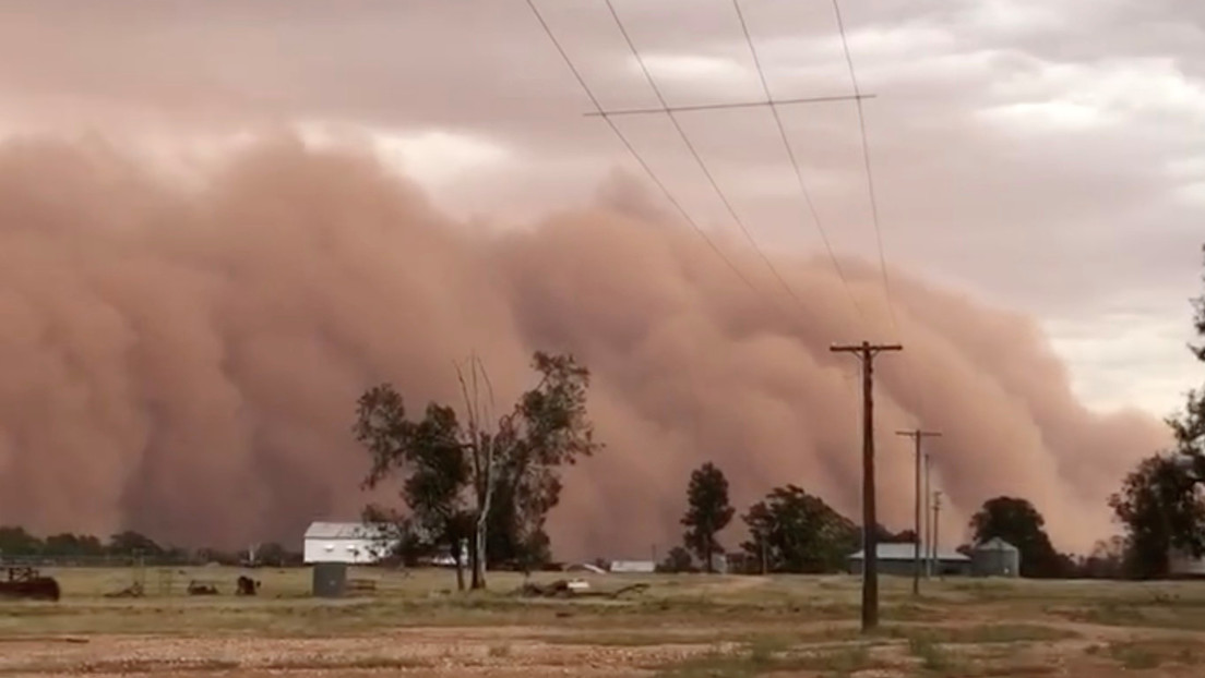 VIDEO: Captan cómo una gran tormenta de polvo 'se traga' una ciudad australiana