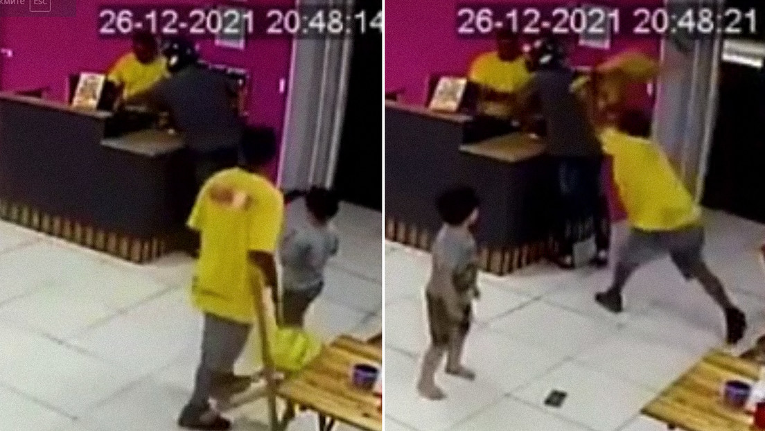 VIDEO: Un ladrón intenta atracar una heladería en Brasil y acaba salvado por la Policía de ser linchado por los empleados
