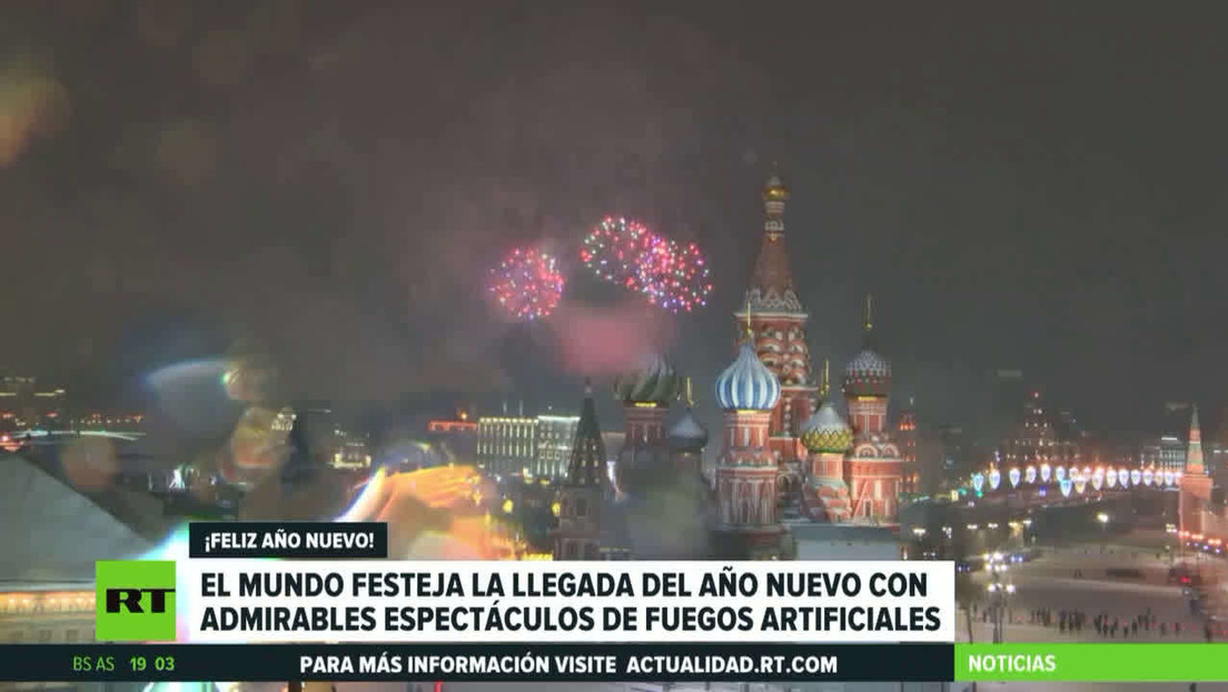 El mundo festeja la llegada del Año Nuevo con admirables espectáculos de fuegos artificiales