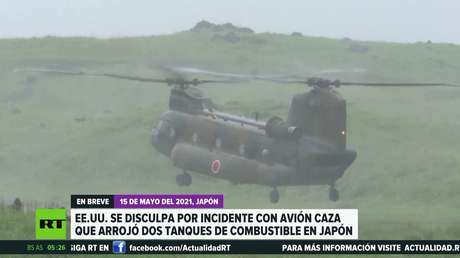 EE.UU. se disculpa con Japón por el incidente con un caza F-16 que arrojó 2 tanques de combustible