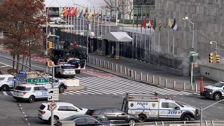 Instan a refugiarse al personal de la ONU en Nueva York tras la presencia de un hombre posiblemente armado con una escopeta fuera de la sede