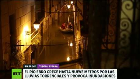 El río Ebro crece hasta 9 metros por las lluvias torrenciales y provoca inundaciones