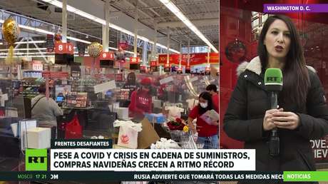 Las compras navideñas crecen a ritmo récord en EE.UU. pese al covid-19 y la crisis en la cadena de suministros