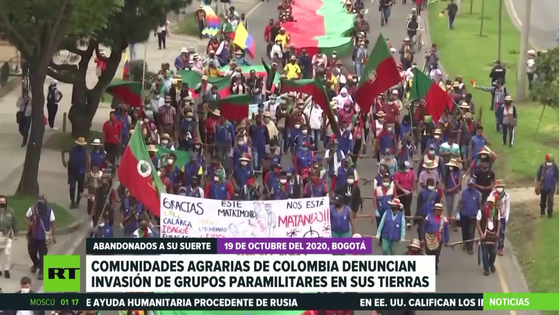 Comunidades agrarias de Colombia denuncian la invasión de grupos paramilitares en sus tierras