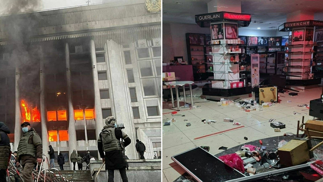 MINUTO A MINUTO: Violentas protestas sacuden a Kazajistán con la toma de aeropuertos, incendios en la antigua sede presidencial y saqueos masivos