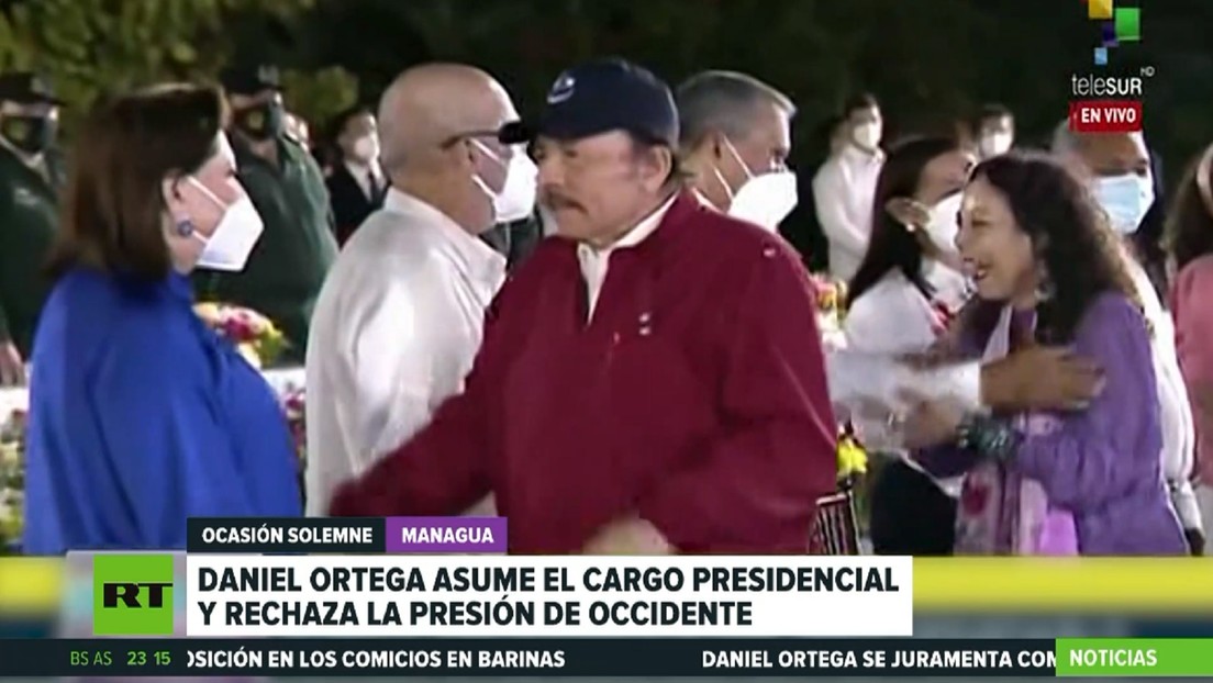 Daniel Ortega asume la presidencia de Nicaragua y rechaza las sanciones impuestas por Occidente durante su discurso inaugural