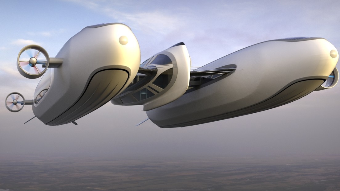 VIDEO: Presentan el concepto de un lujoso superyate volador al estilo de 'Star Wars', construido en fibra de carbono e impulsado por helio