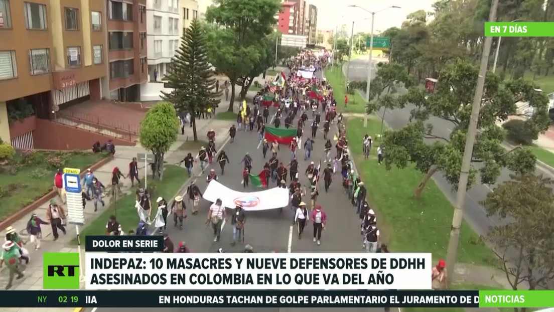Reportan la décima masacre en Colombia y nueve defensores de DD.HH. asesinados en lo que va de año