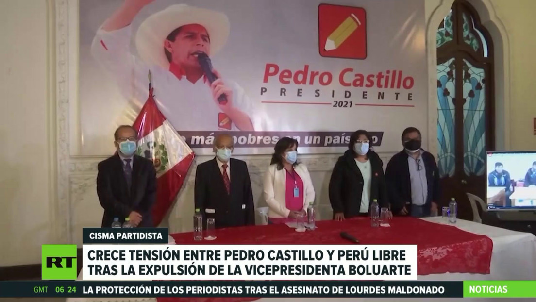 Crece la tensión entre Pedro Castillo y Perú Libre tras la expulsión de la vicepresidenta Boluarte