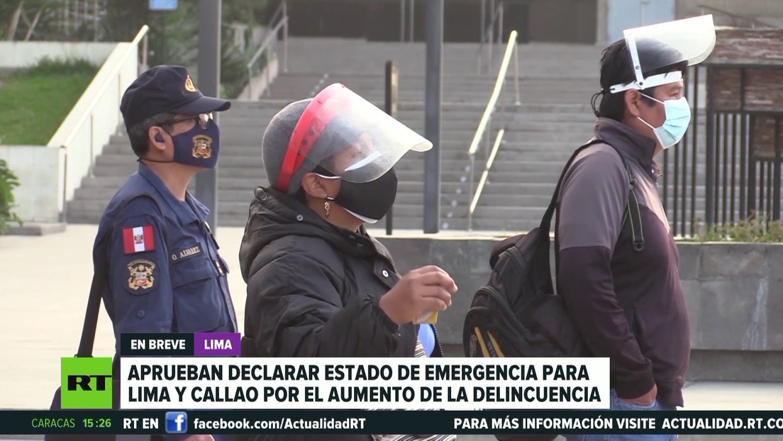 Decretan en Perú estado de emergencia para Lima y el Callao por el aumento de la delincuencia