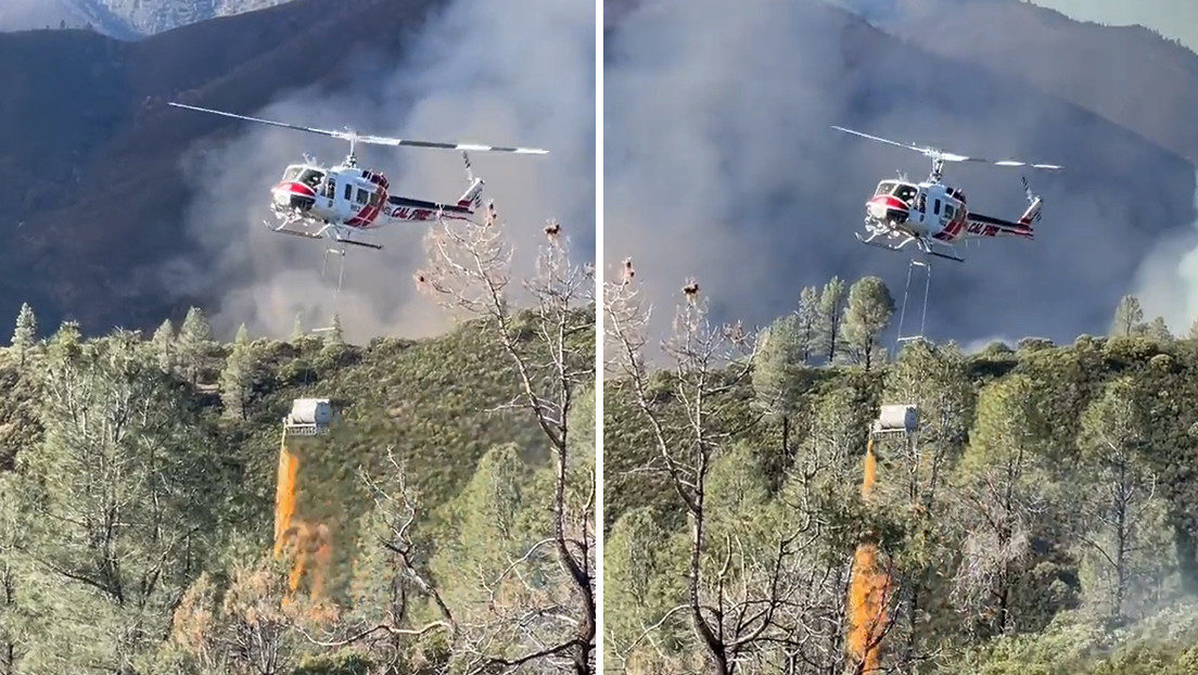 Helicóptero dotado con un 'lanzallamas' realiza incendios controlados en bosques de California (VIDEO)