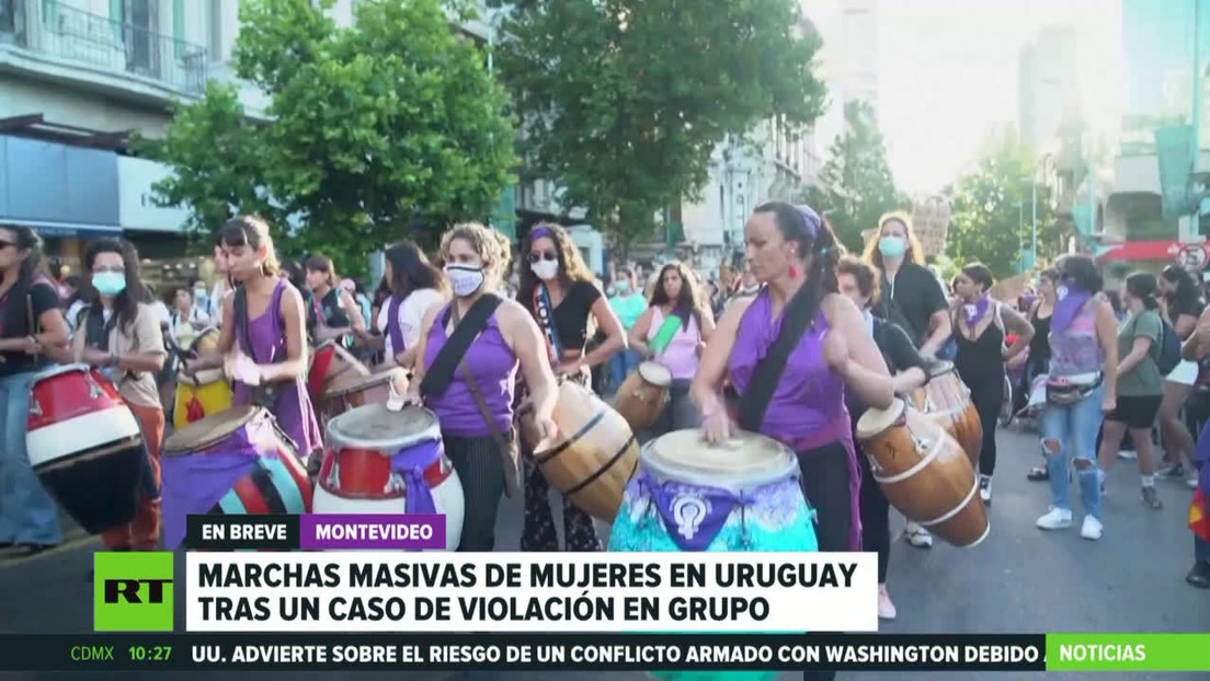 Marchas masivas de mujeres en Uruguay tras un caso de violación en grupo