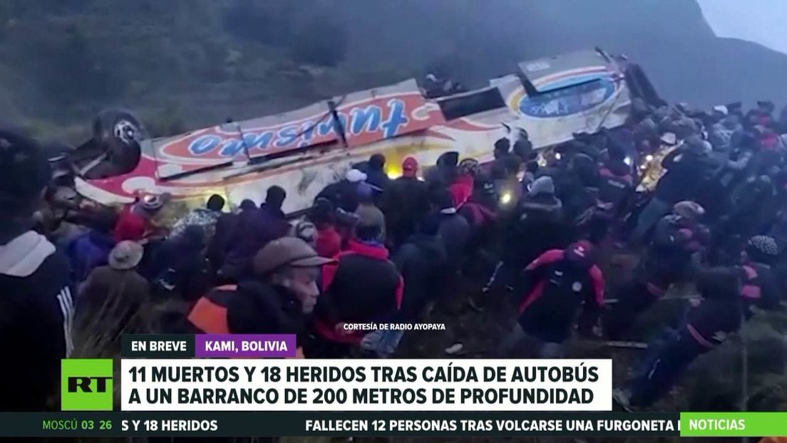 Al menos 11 muertos y 18 heridos en Bolivia al caer autobús por un barranco de más de 200 metros