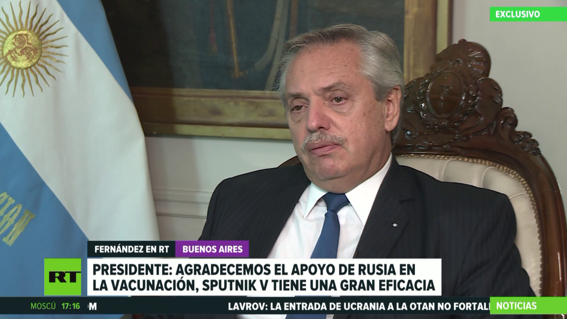 En diálogo exclusivo con RT, el presidente de Argentina habla del FMI, las islas Malvinas y Sputnik V
