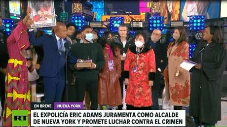 El expolicía Eric Adams juramenta como alcalde de Nueva York y promete luchar contra el crimen