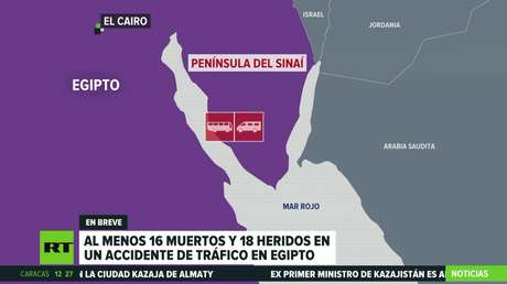 Al menos 16 muertos y 18 heridos en un accidente de tráfico en Egipto