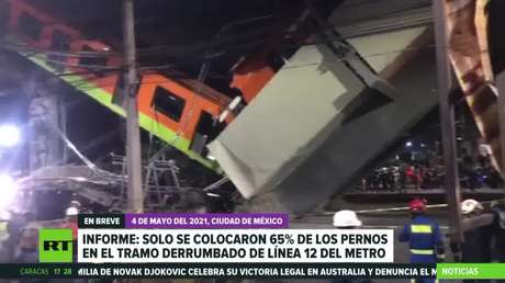 Informe revela que solo se colocaron 65% de los pernos en el tramo derrumbado de la Línea 12 de la Ciudad de México