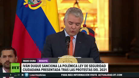 Iván Duque promulga la polémica Ley de Seguridad Ciudadana, presentada tras las protestas del 2021