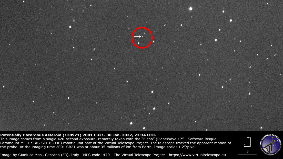 FOTO: Captan un asteroide "potencialmente peligroso" que se acercará a la Tierra el mes que viene