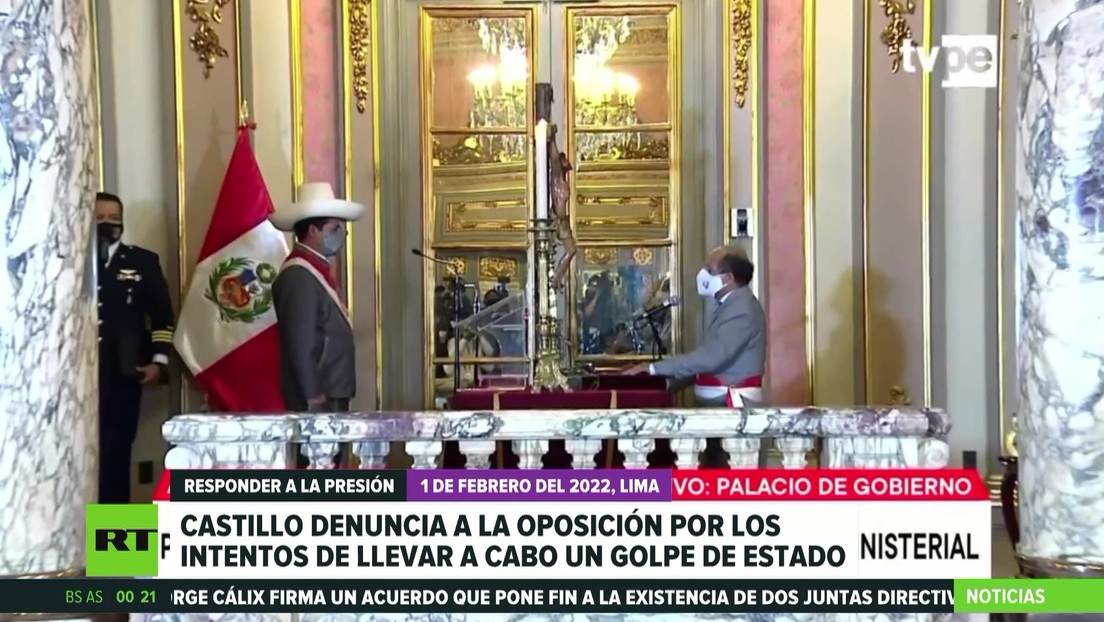 Castillo denuncia a la oposición por los intentos de llevar a cabo un golpe de Estado