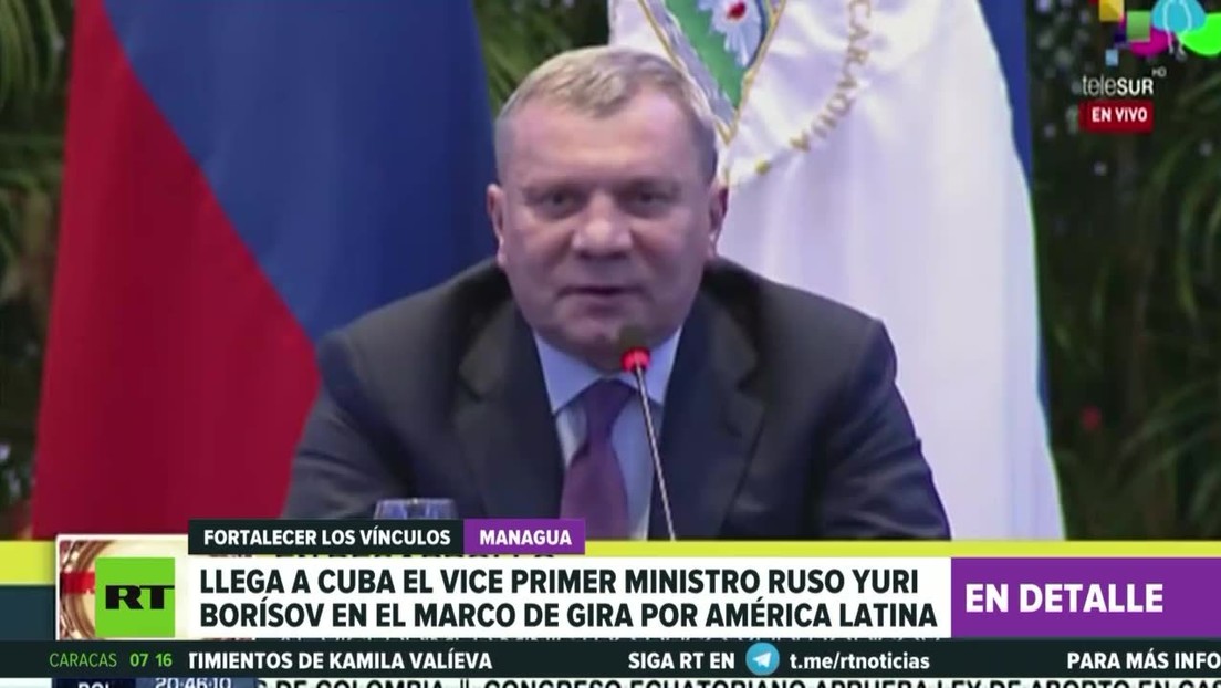 Llega a Cuba el vice primer ministro ruso Yuri Borísov en el marco de su gira por América Latina
