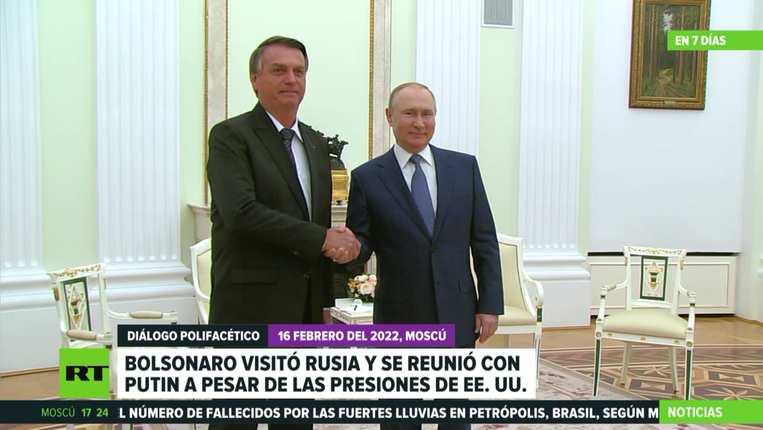 El presidente brasileño Jair Bolsonaro visita Rusia a pesar de las presiones de EE.UU.