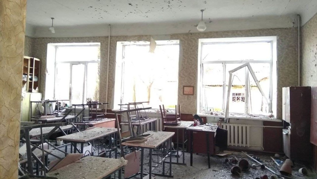 Denuncian que dos escuelas en Donetsk fueron afectadas por ataques con proyectiles de las Fuerzas Armadas ucranianas