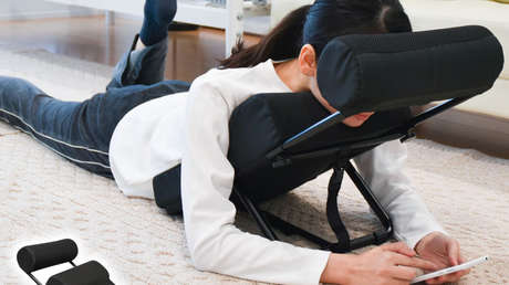Este accesorio japonés sostiene la cabeza de los jugadores de videojuegos para ahorrarles todo esfuerzo corporal