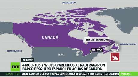 Cuatro muertos y 17 desaparecidos al naufragar un barco pesquero español frente a Canadá