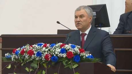 Volodin: "Los ciudadanos ucranianos no deben temer la operación rusa de mantenimiento de la paz"