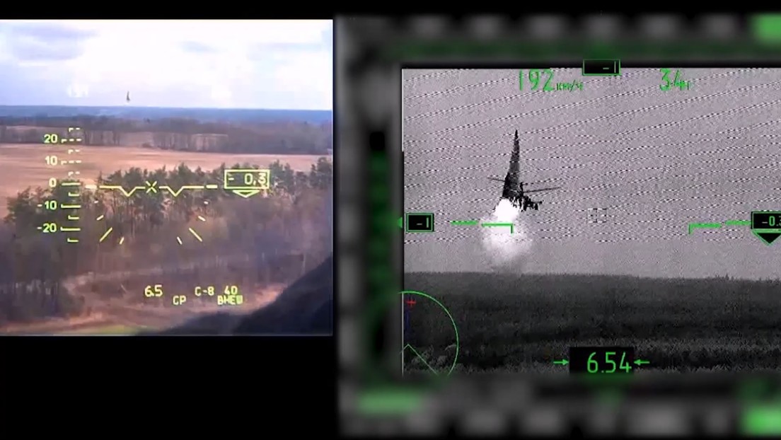 VIDEO: Helicópteros rusos Ka-52 destruyen un bastión militar ucraniano