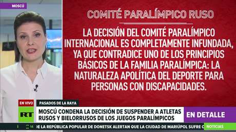 Moscú condena la decisión de apartar a atletas rusos y bielorrusos de los Juegos Paralímpicos