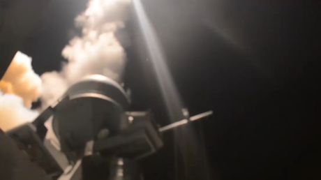 El Ministerio de Defensa ruso publica imágenes de un ataque con misiles Kalibr contra infraestructura militar ucraniana