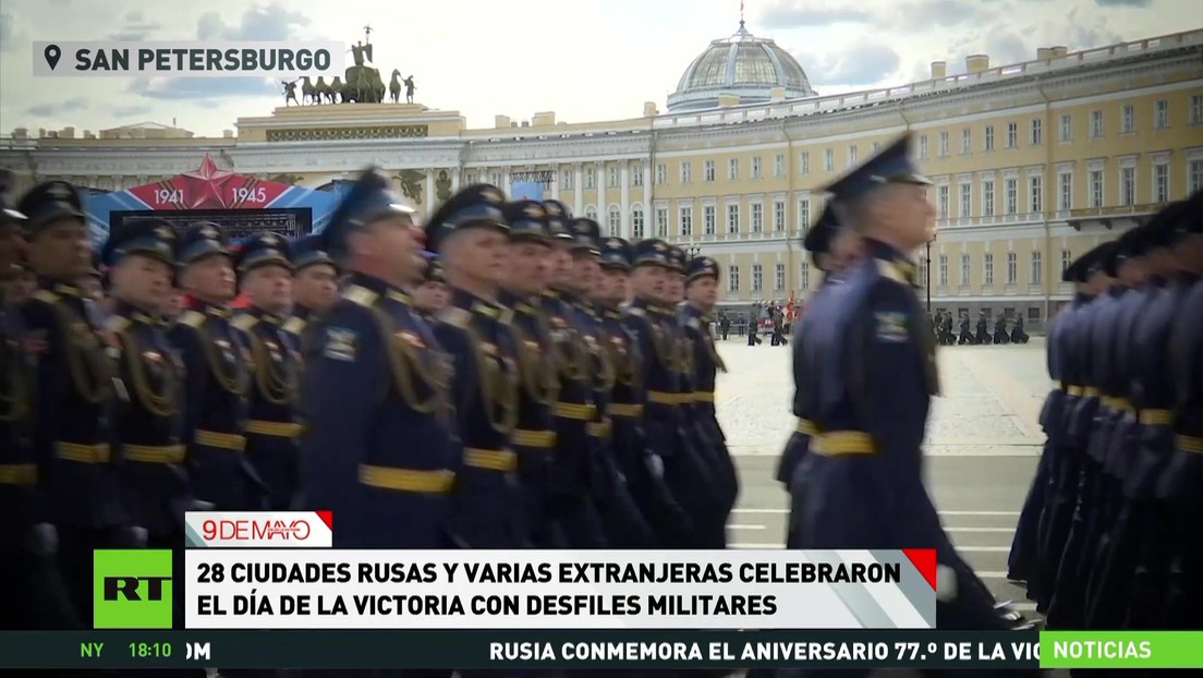 28 ciudades rusas y varias de otros países celebraron el Día de la Victoria con desfiles militares