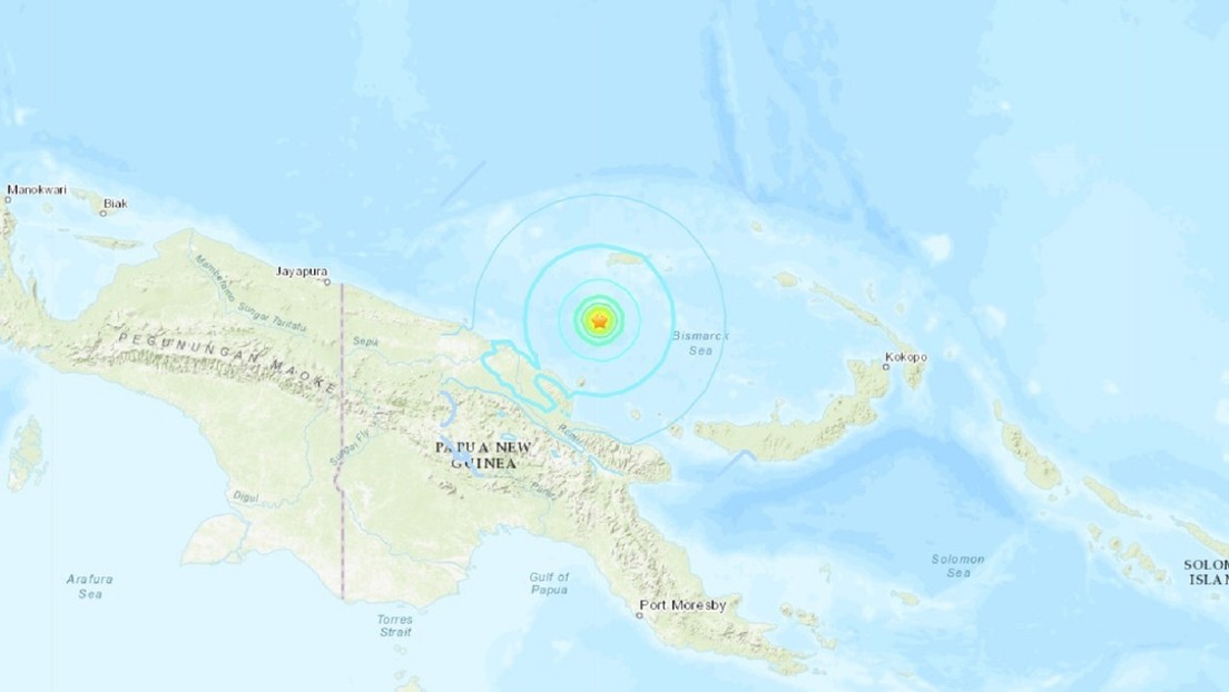 Se registra un sismo de magnitud 6,3 frente a las costas de Papúa Nueva Guinea