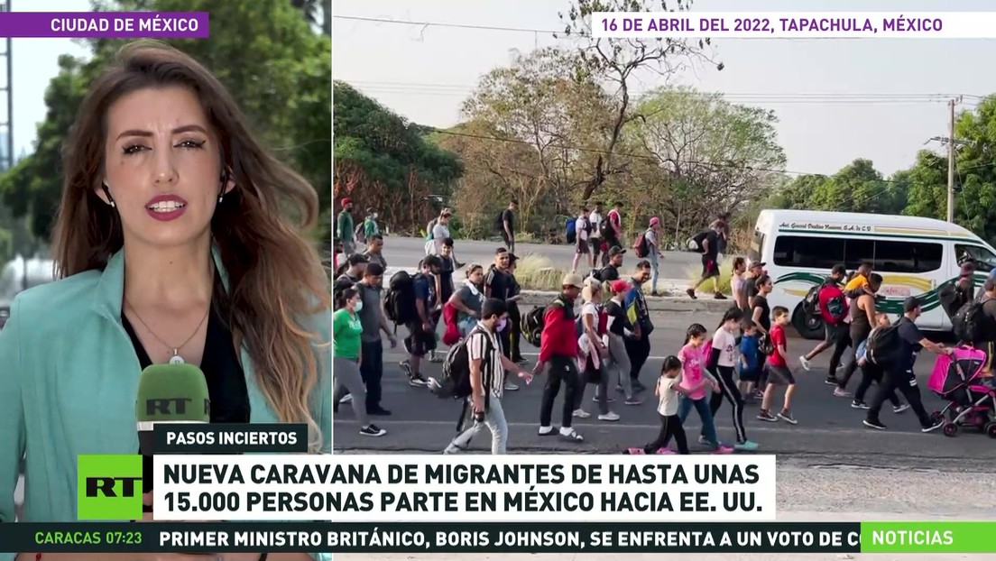Nueva caravana de migrantes de hasta 15.000 personas parte en México hacia EE.UU.