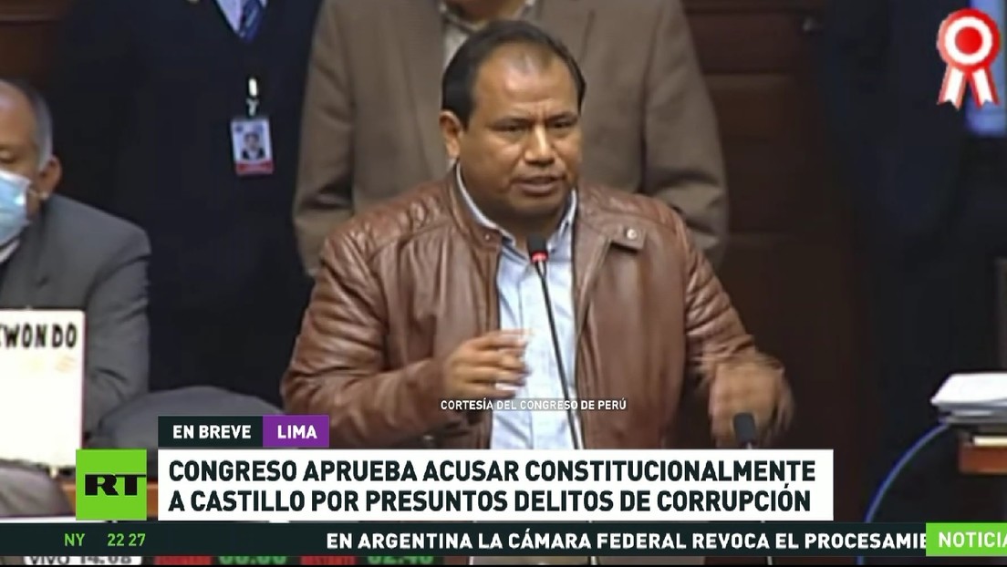 El Congreso Peruano Admite Acusar Al Presidente Castillo Por Presuntos Delitos De Corrupción Rt 