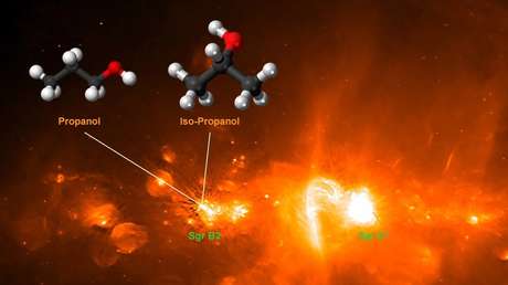 Detectan por primera vez en el espacio una molécula de un tipo de alcohol que podría ser la clave de la formación de estrellas