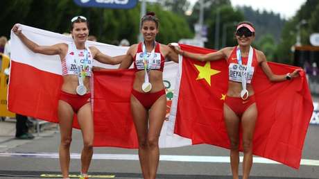 La peruana Kimberly García hace historia al ganar las dos competencias de la marcha en el Mundial de Atletismo 2022