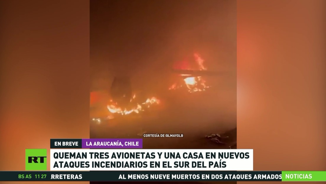 Queman tres avionetas y una casa en nuevos ataques incendiarios en Chile