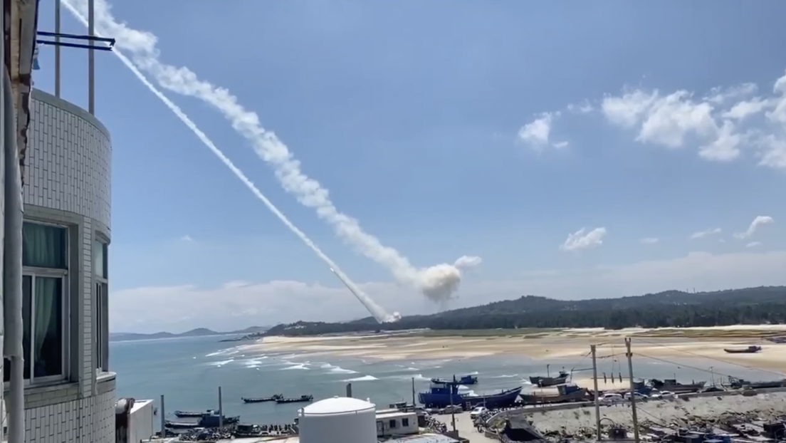 Publican videos del supuesto lanzamiento de misiles hacia Taiwán en medio de los simulacros chinos