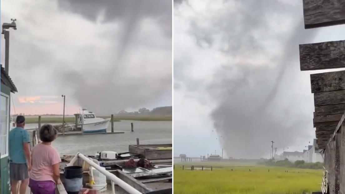 Una tromba de agua choca contra una pequeña isla de EE.UU. y destruye varias casas (VIDEO, FOTOS)