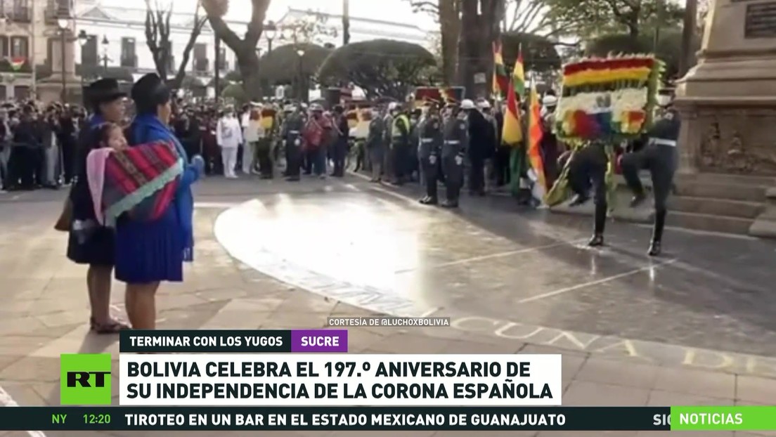 Bolivia celebra el 197.º aniversario de su independencia de la Corona española