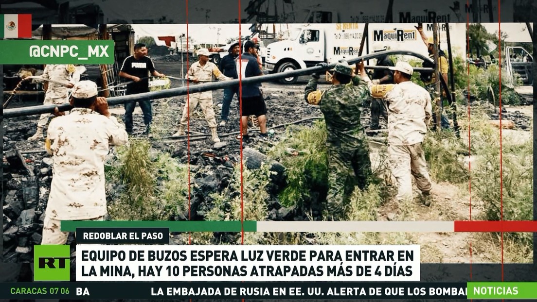 Equipo de buzos espera que le den luz verde para iniciar el rescate de los mineros mexicanos atrapados desde hace 4 días