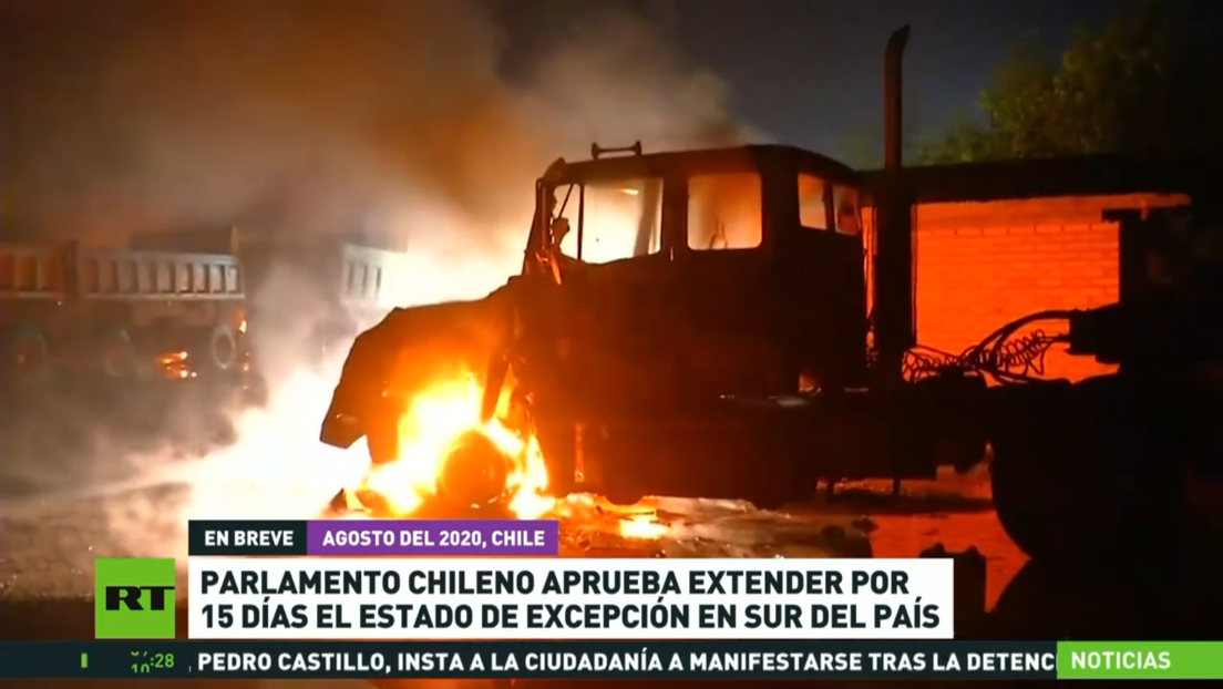 Chile extiende por 15 días más el estado de excepción declarado en el sur del país